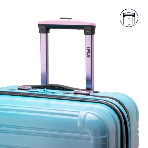 iFLY Hard Sided Fibertech Printed Luggage, Cotton Candy Luggage - Image 9