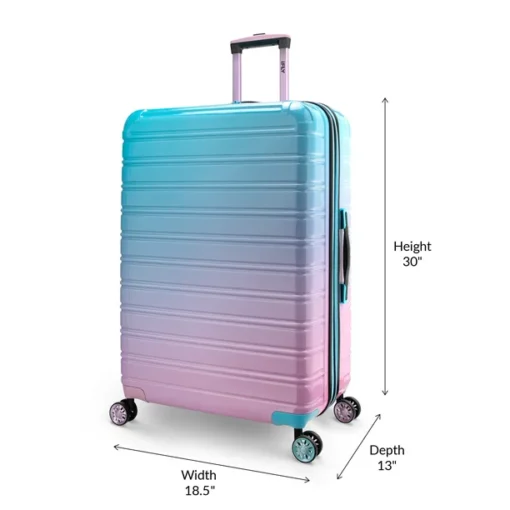 iFLY Hard Sided Fibertech Printed Luggage, Cotton Candy Luggage