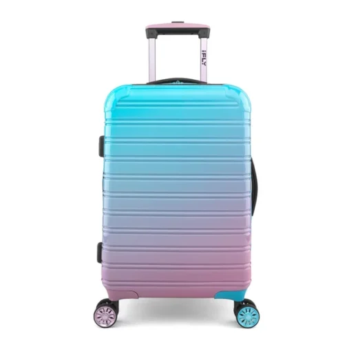 iFLY Hard Sided Fibertech Printed Luggage, Cotton Candy Luggage - Image 2