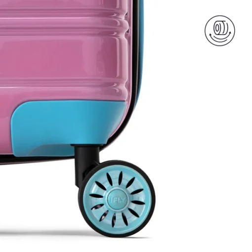iFLY Hard Sided Fibertech Printed Luggage, Cotton Candy Luggage - Image 3