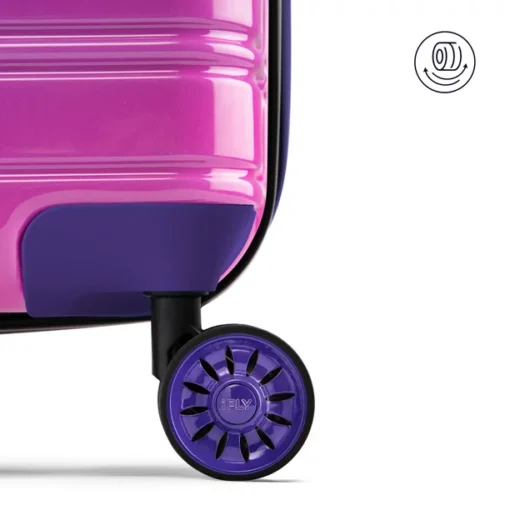 iFLY Hard Sided Fibertech Printed Luggage, Midnight Berry - Image 9