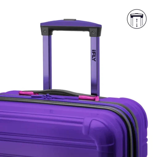 iFLY Hard Sided Fibertech Printed Luggage, Midnight Berry - Image 8