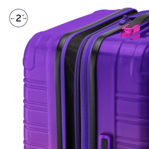 iFLY Hard Sided Fibertech Printed Luggage, Midnight Berry - Image 6