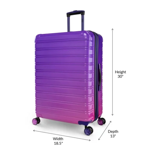 iFLY Hard Sided Fibertech Printed Luggage, Midnight Berry