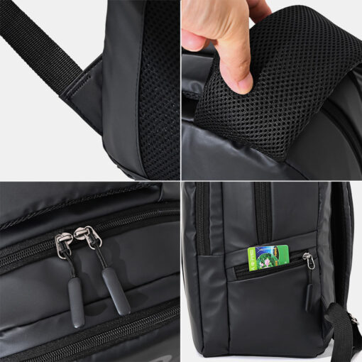 BURBROS Confident Waterproof Backpack Multi-pocket 15.6 Inch Laptop Bag Student Bag Shoulder Bag - Image 2