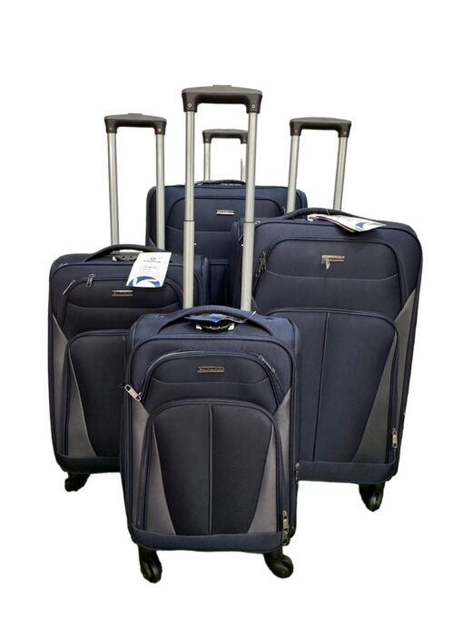 Saimede 4pcs Softside Luggage Trolley