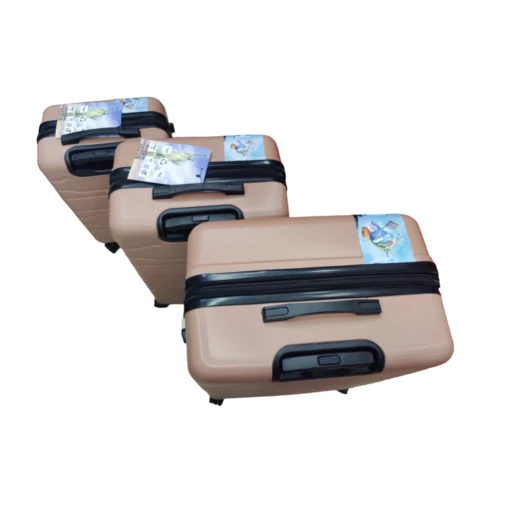 Golden Horse D3 Abs 3 Piece Luggage Trolley Suitcase Set - Image 5