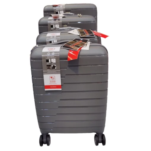 Burbros Quadralite Series 4 pc Set Luggage Trolley Grey - Image 6