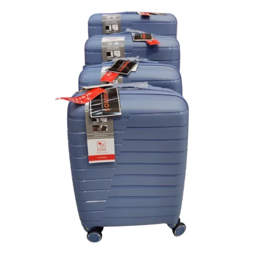 Burbros Quadralite Series 4 pc Set Luggage Trolley Blue - Image 2