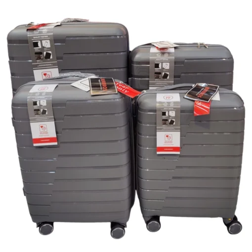 Burbros Quadralite Series 4 pc Set Luggage Trolley Grey - Image 5