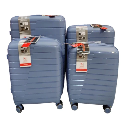 Burbros Quadralite Series 4 pc Set Luggage Trolley Blue