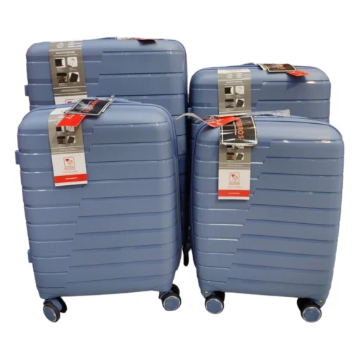 Burbros Quadralite Series 4 pc Set Luggage Trolley Blue - Image 4