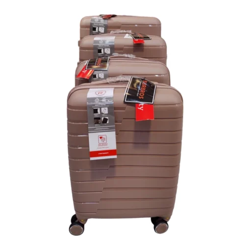 Burbros Quadralite Series 4 pc Set Luggage Trolley Pink - Image 5