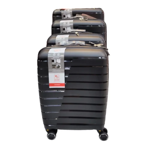 Burbros Quadralite Series 4 pc Set Luggage Trolley Black - Image 11