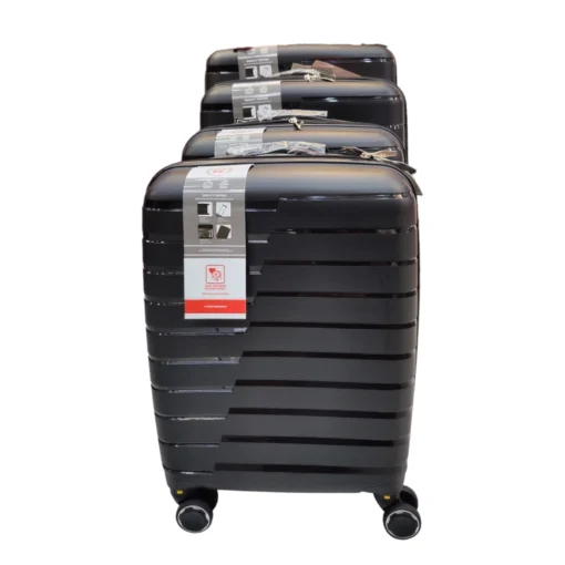 Burbros Quadralite Series 4 pc Set Luggage Trolley Black - Image 10