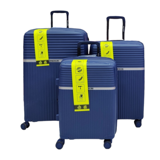 Polo World Polypropylene Hardcase Luggage Trolley Set Blue