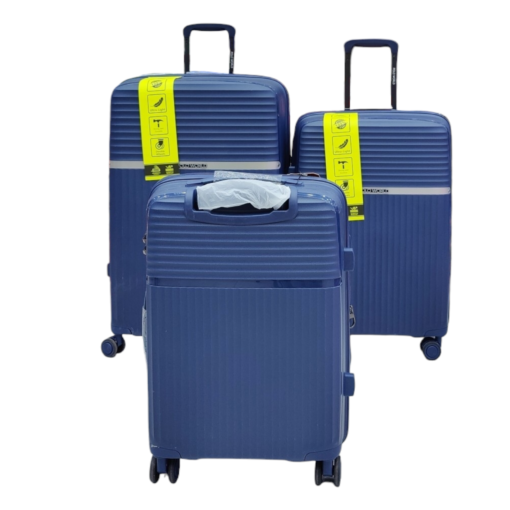 Polo World Polypropylene Hardcase Luggage Trolley Set Blue - Image 9