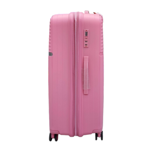 Polo World Polypropylene Hardcase Luggage Trolley Set Pink - Image 5