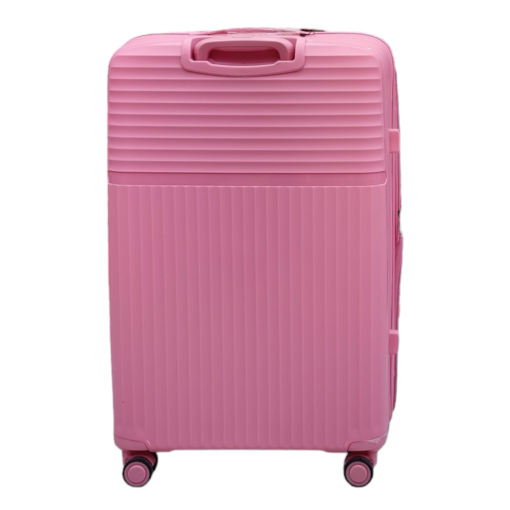 Polo World Polypropylene Hardcase Luggage Trolley Set Pink - Image 6