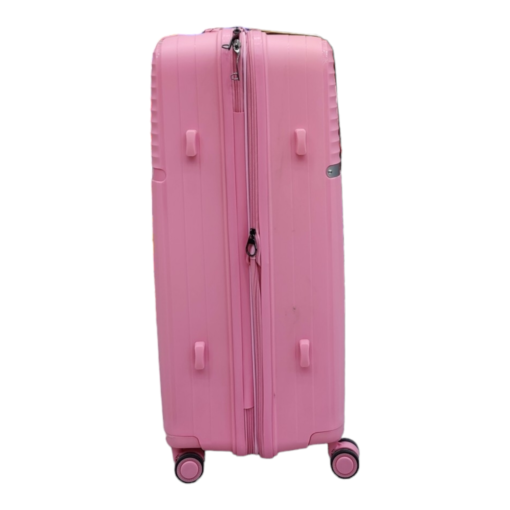 Polo World Polypropylene Hardcase Luggage Trolley Set Pink - Image 7