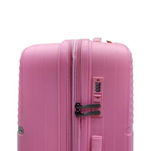 Polo World Polypropylene Hardcase Luggage Trolley Set Pink - Image 8