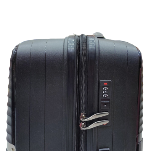 Polo World Polypropylene Hardcase Luggage Trolley Set Black - Image 7