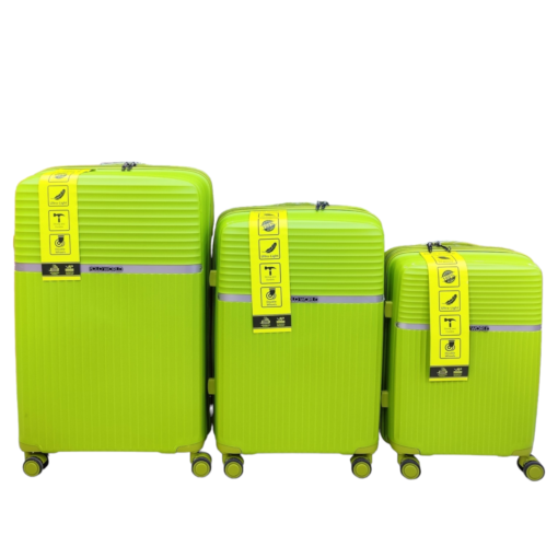 Polo World Polypropylene Hardcase Luggage Trolley Set Green - Image 2