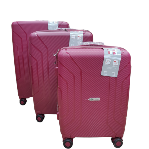 Crocodile Antitheft Zip Polypropylene Luggage 3 pc set