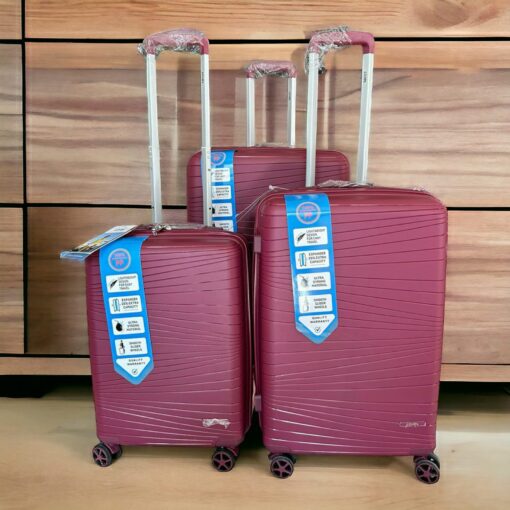 Lojel Polypropylene Hardcase Luggage Trolley Set Green - Image 5
