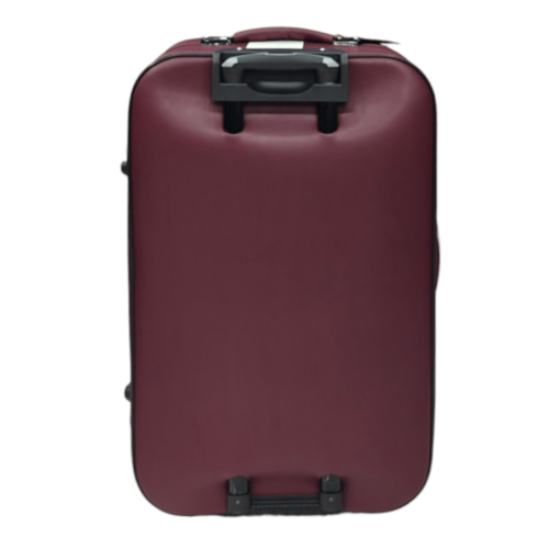 Burbros Leatherite Series 3 pc Set Luggage Trolley Maroon - Image 25