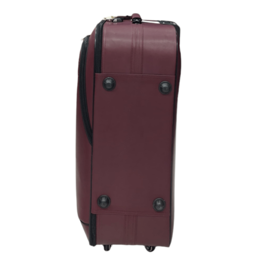 Burbros Leatherite Series 3 pc Set Luggage Trolley Maroon - Image 12