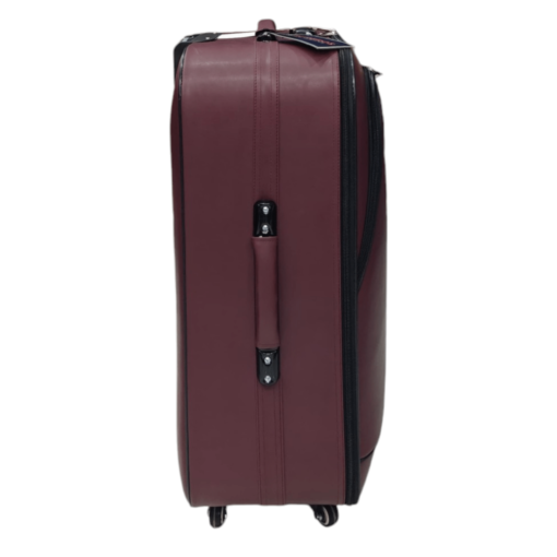 Burbros Leatherite Series 3 pc Set Luggage Trolley Maroon - Image 13