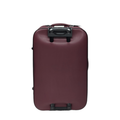 Burbros Leatherite Series 3 pc Set Luggage Trolley Maroon - Image 14