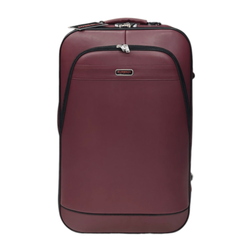 Burbros Leatherite Series 3 pc Set Luggage Trolley Maroon - Image 21