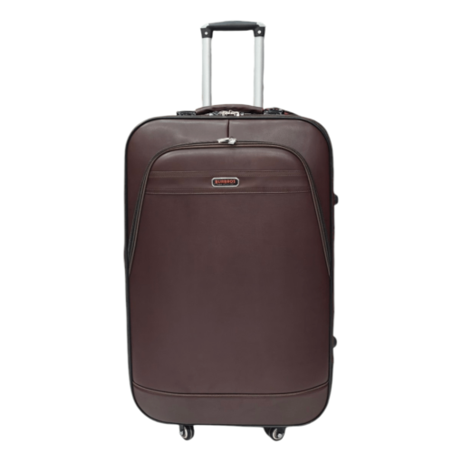 Burbros Leatherite Series 3 pc Set Luggage Trolley Maroon - Image 22