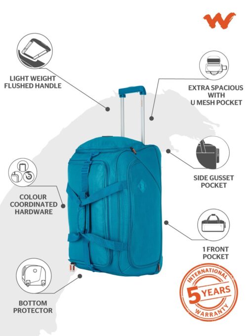 Altaz Wildcraft Duffel Bag Trolley Green - Image 22